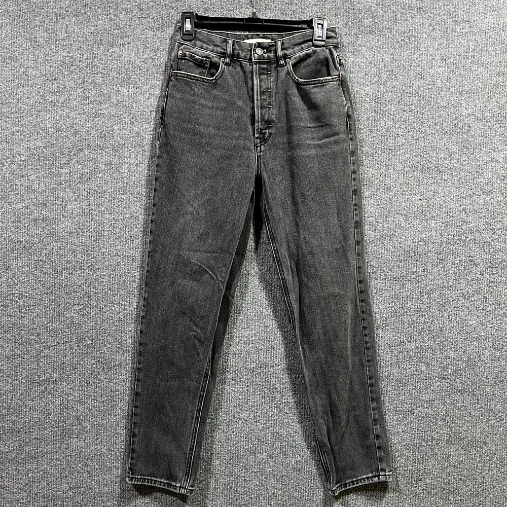 Pacsun Slim Fit Jeans Womens 26 Gray‎ Denim Ultra High Rise Button Fly Outdoor